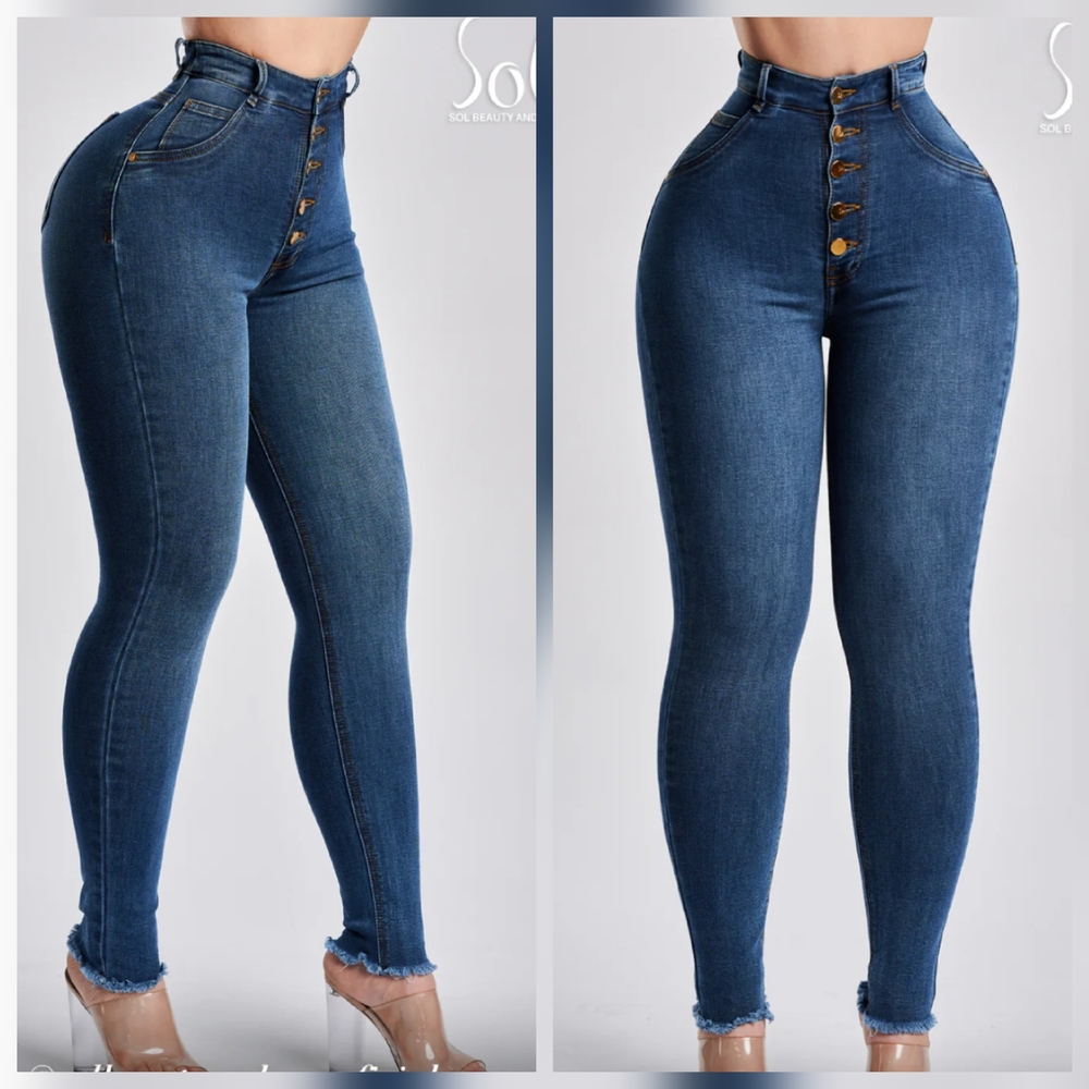 Sol Beauty and Care Booty Shaping Jeans Size 0 / 10 Ultra High Rise Jeans